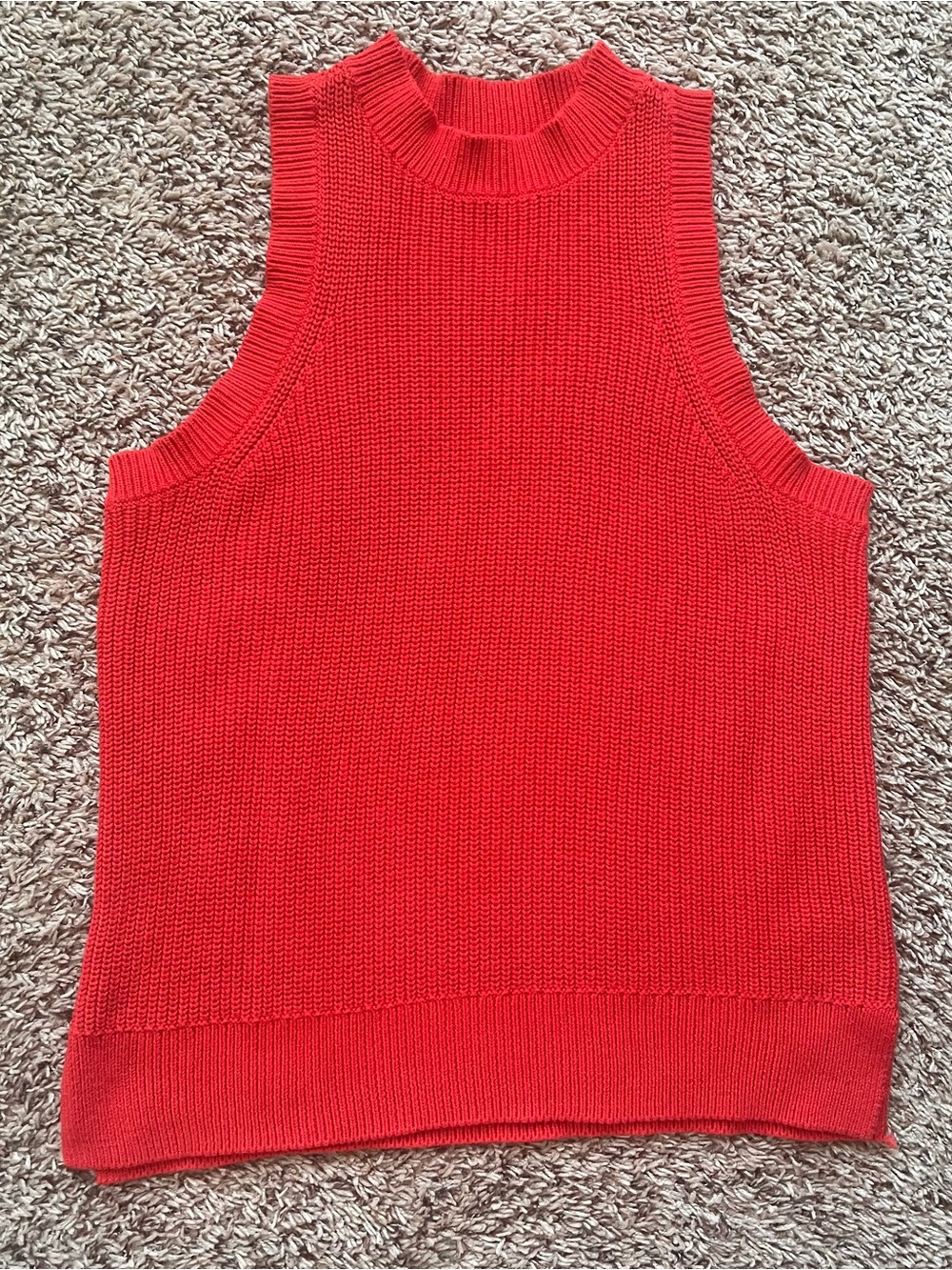 525 America Cotton Demi Sweater Tank in Hibiscus Medium